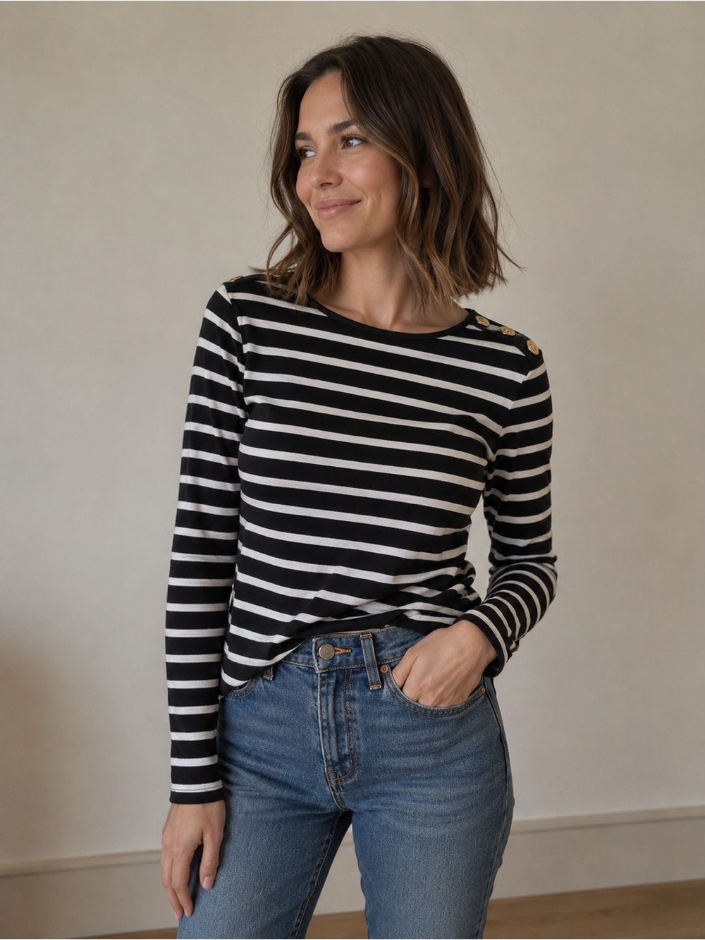 ⚓ Classic Ralph Lauren Nautical Striped Top- size M
